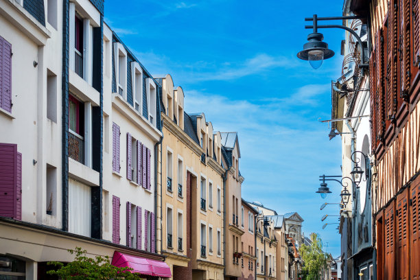 法国埃夫勒市区街景图片下载