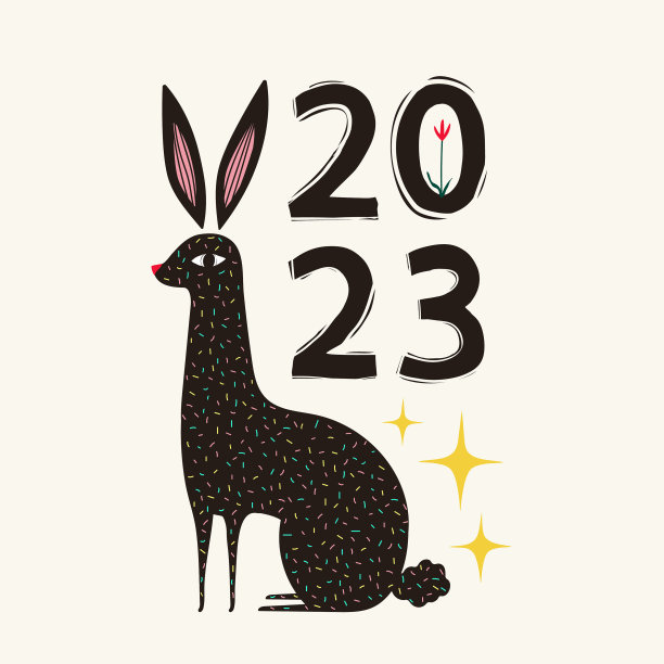 中国新年2023年象征兔年图片下载