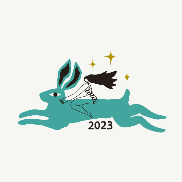 长头发的女人骑上兔子庆祝图片下载