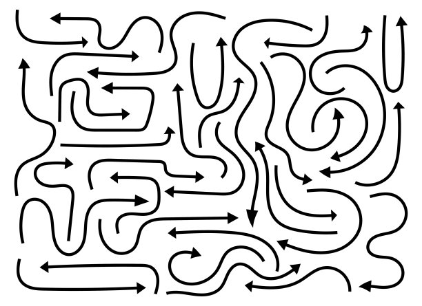 箭头剪纸设计插图孤立的白色背景图片下载