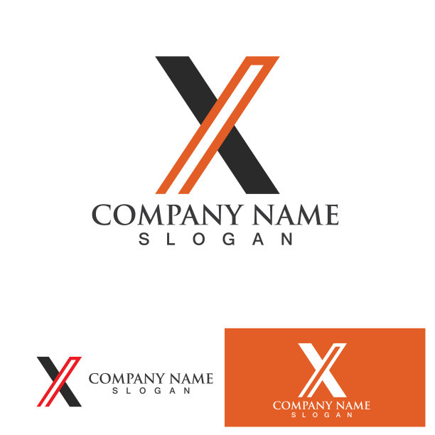 X Logo模板矢量图标图片下载