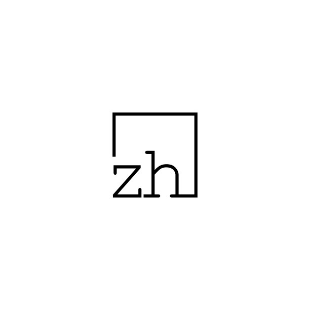Zh小写海洋复古初始logo最好图片下载
