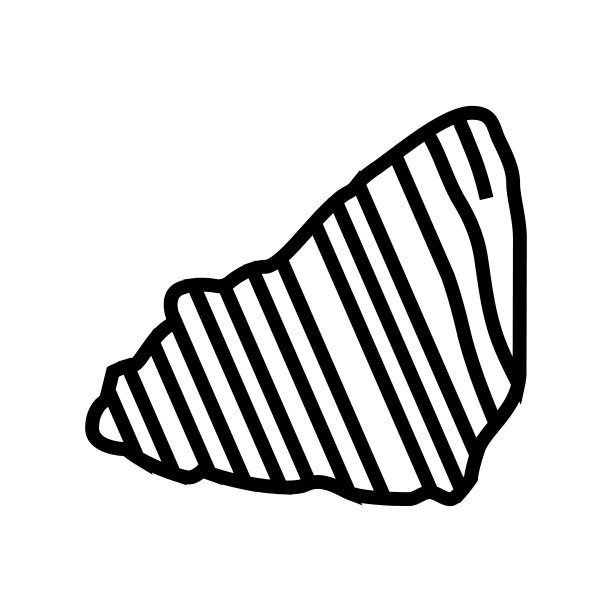 砂岩岩石线图标矢量插图图片下载