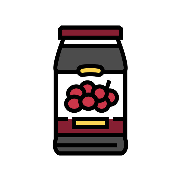 果酱葡萄色图标矢量插图图片下载