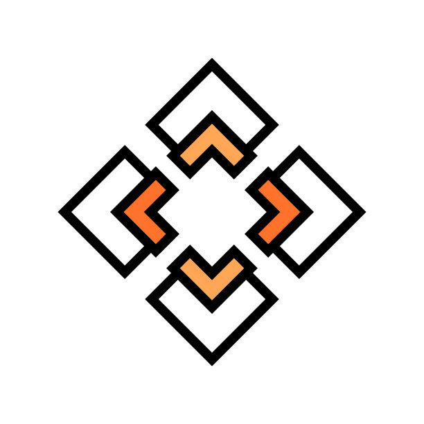 应用程序UI箭头彩色图标矢量插画图片下载