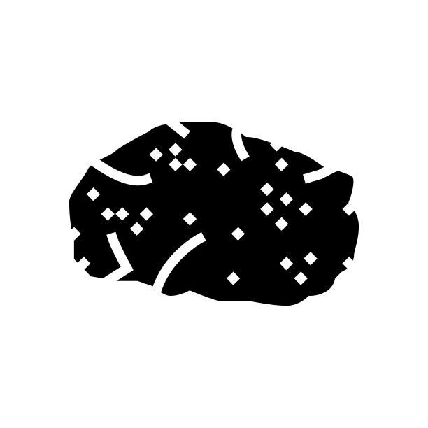 石灰岩石头雕文图标矢量插图图片下载