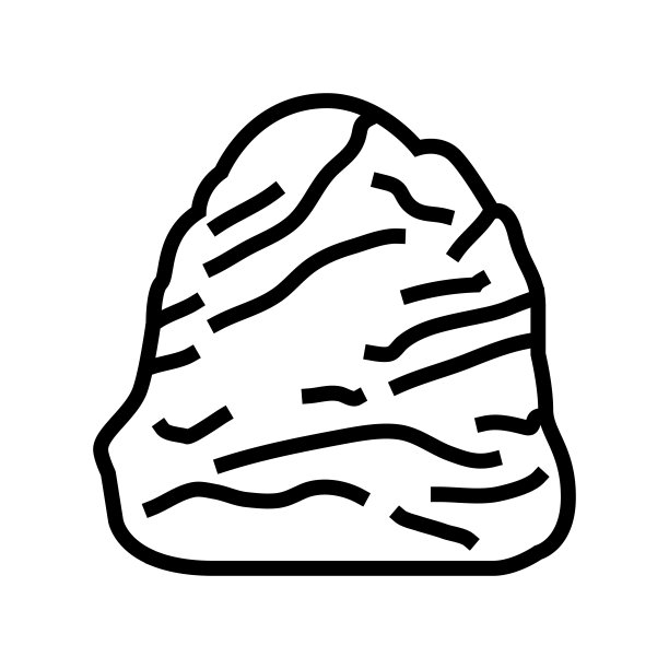 青金石岩线图标矢量插图图片下载
