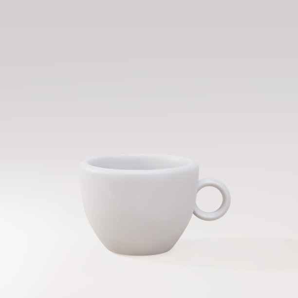 灰色背景的3d咖啡杯图片下载