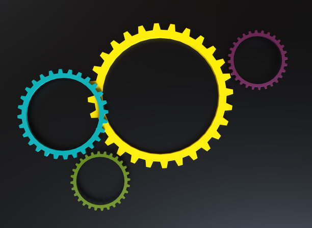 彩色的齿轮图片下载