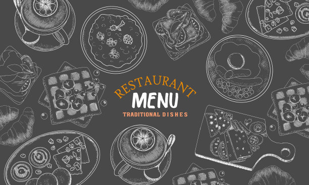 餐厅咖啡厅菜单模板设计图片下载