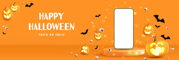 万圣节促销横幅模板图片下载