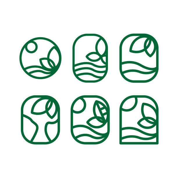 自然留下太阳河的水线形状标志图片下载