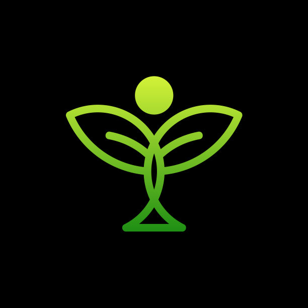 人叶线标志设计图片下载