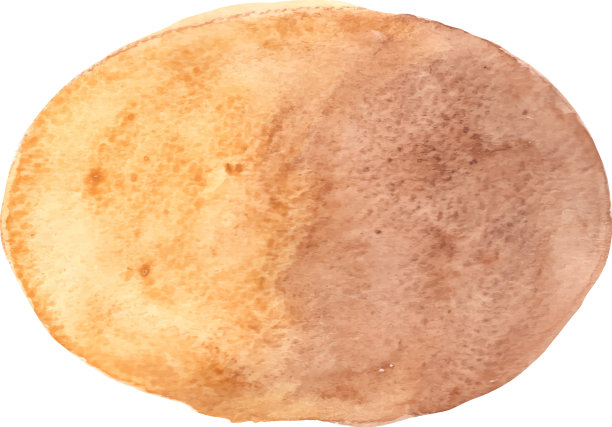 棕色椭圆形框架水彩复古图片下载