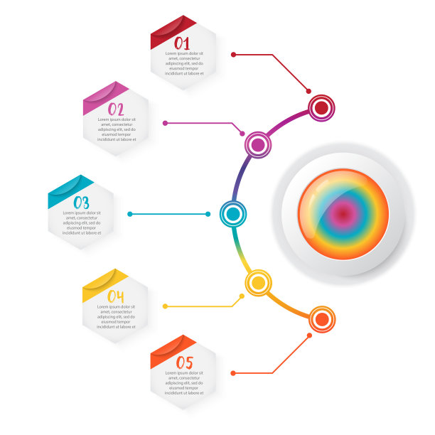 时间轴信息图设计和营销图标图片下载