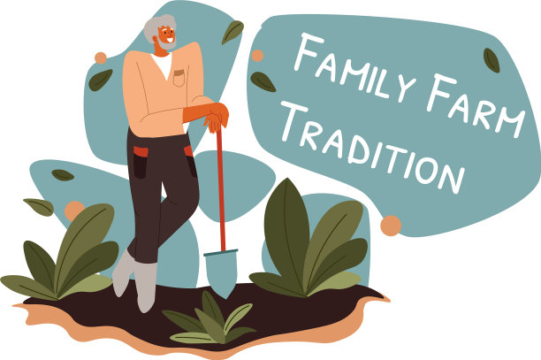 家庭农场传统男子在花园工作图片下载