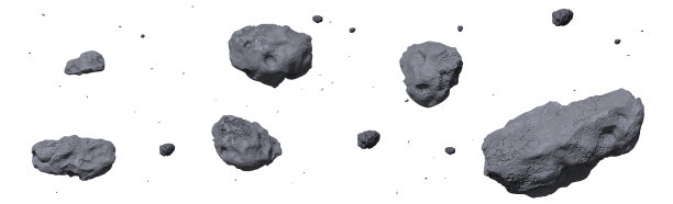 石头小行星带流星或飞行的太空岩石图片下载