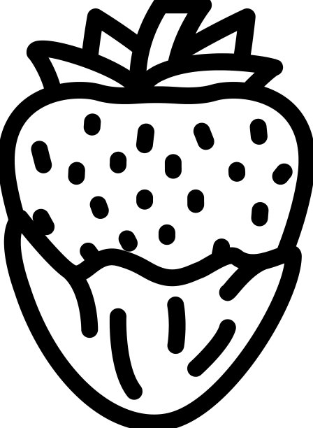 巧克力热草莓线图标图片下载