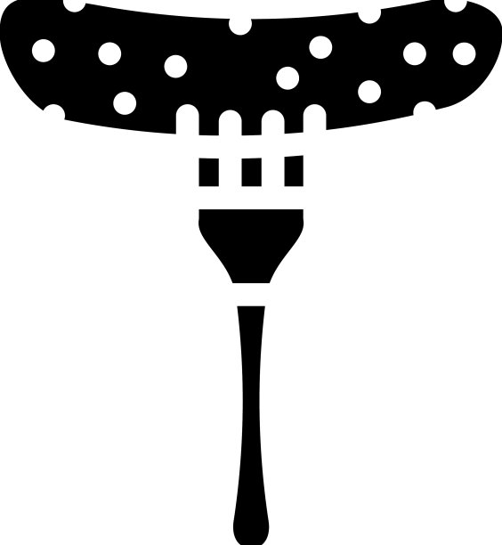 叉子上的黄瓜字形图标图片下载