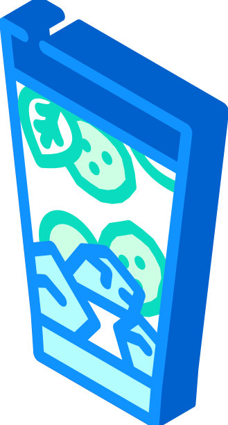 饮料用黄瓜等距图标图片下载