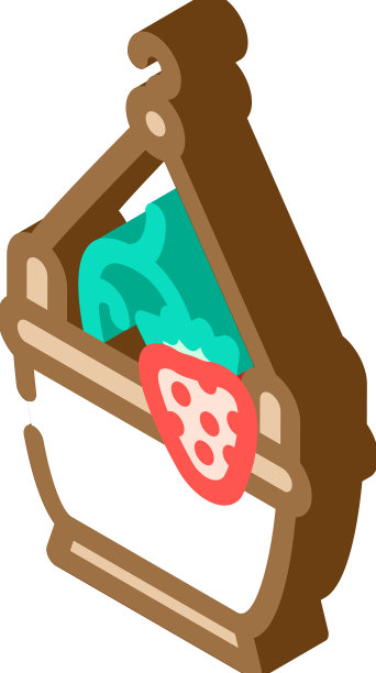 盆栽草莓植物等距图标图片下载