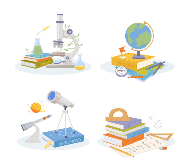 科学设置实验室项目显微镜管图片下载