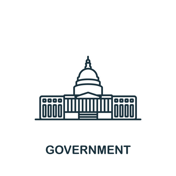 政府图标单色简单图标图片下载