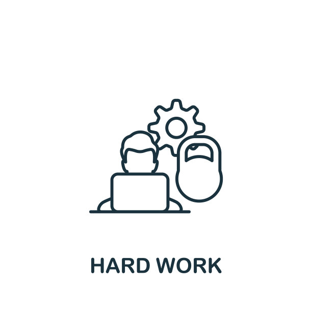 辛苦的工作图标单色的简单事业图片下载