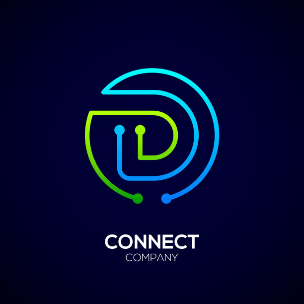 字母标识点数字和科技标识图片下载