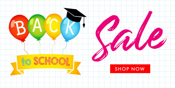 回到学校出售横幅氦气彩色气球图片下载