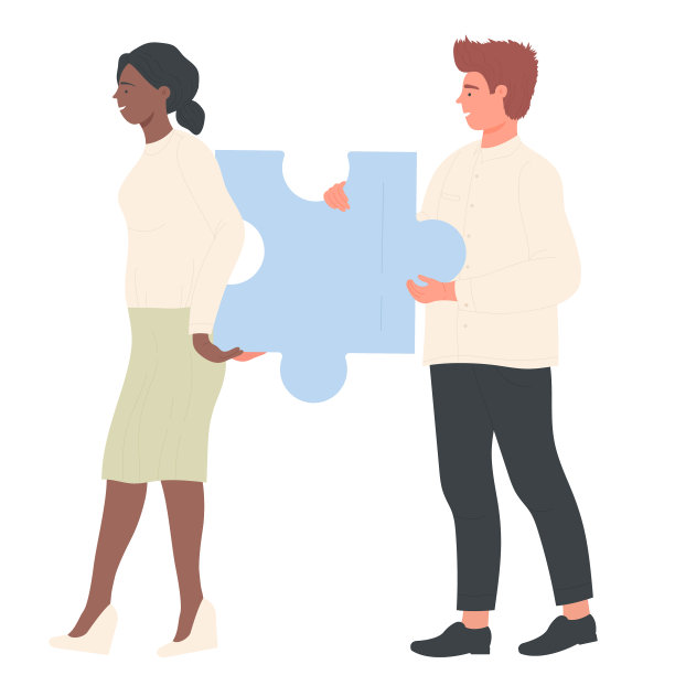 团队合作与拼图人图片下载