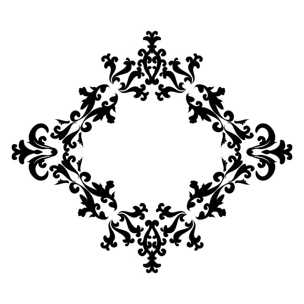 带有花卉图案的装饰框图片下载