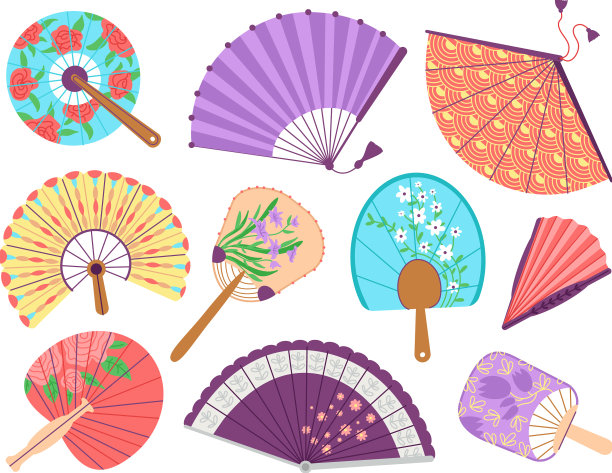 手持风扇套日本黄色风扇亚洲图片下载
