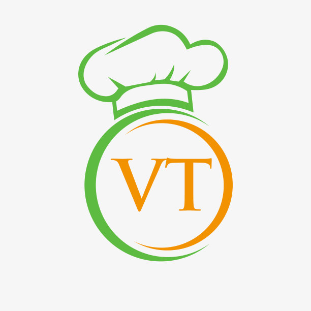 首字母vt餐厅标志模板图片下载