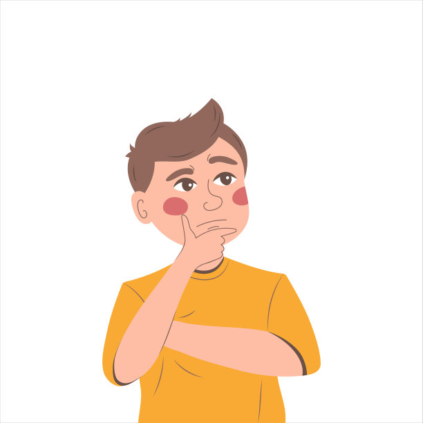 思考的年轻人有一个问题摩擦下巴图片下载