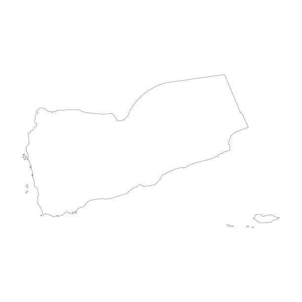 也门国家地图轮廓图片下载