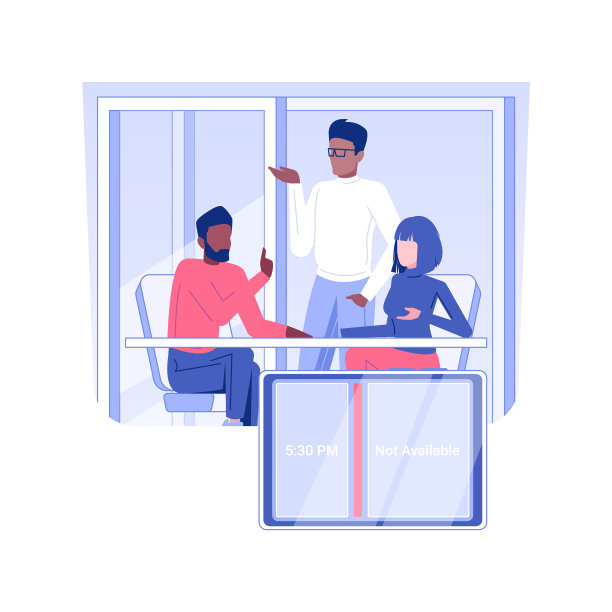 预订会议室隔离概念图片下载