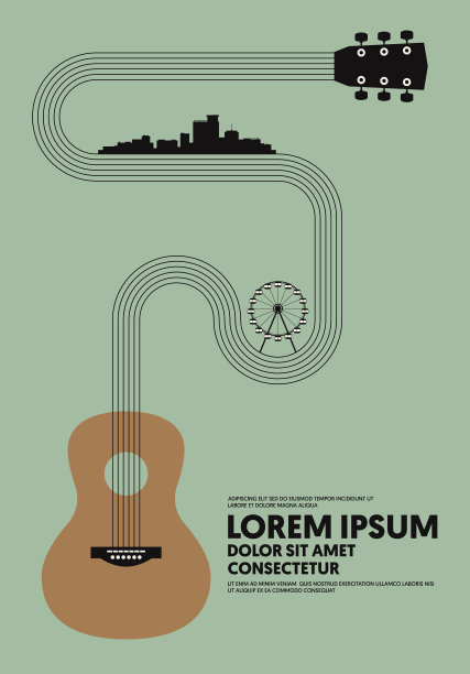 音乐海报设计模板背景摩登图片下载