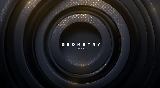 黑色背景与金色闪光图片下载