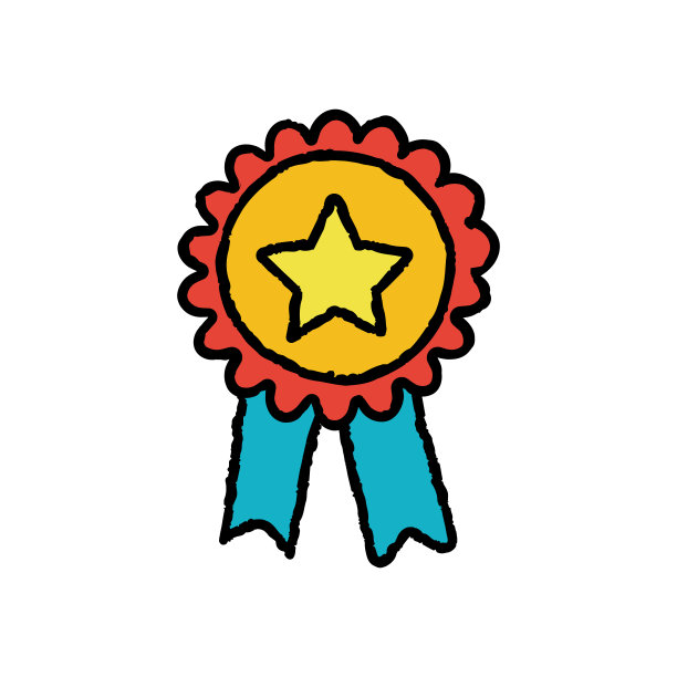 奖品徽章手绘图标图片下载