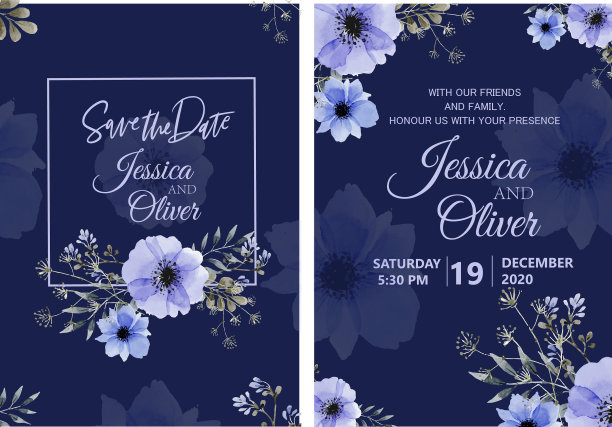 婚礼卡片设计图片下载