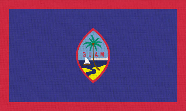 关岛的旗帜。有组织的、未合并的领土的官方标志图片下载