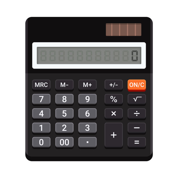 白色背景的电子数字计算器图片下载