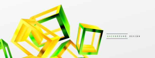 3d立方体形状几何背景流行图片下载