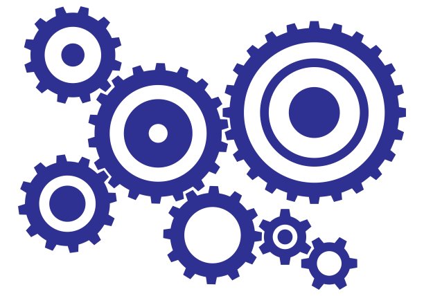 平面风格的隔离齿轮元件图片下载