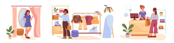 一群人在购物图片下载