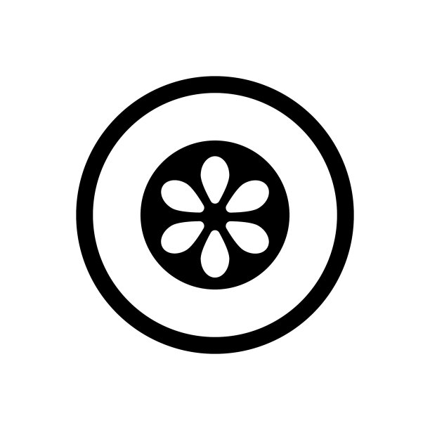 切片黄瓜简单轮廓黑白矢量标志图标插图图片下载