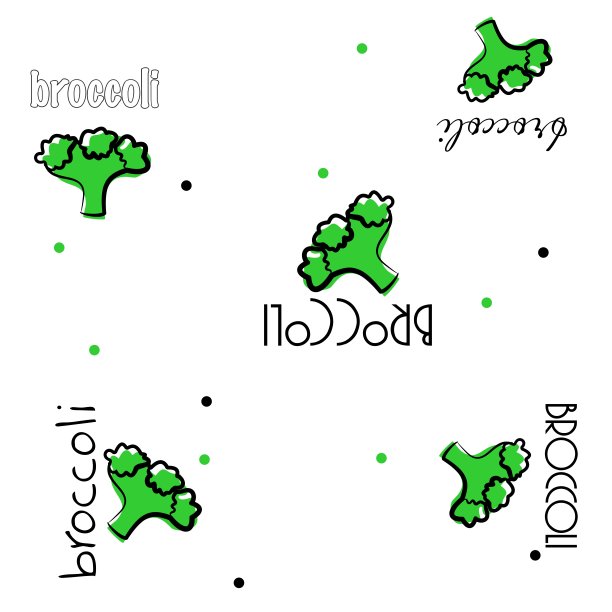 无缝西兰花模式。模式的饮食、健身、素食主义者。矢量西兰花在白色背景上的简单插图。有趣的花椰菜图案墙纸，织物，t恤，运动服，包装纸图片下载