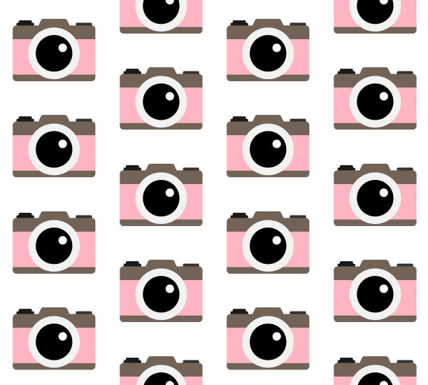 平面摄影相机的矢量无缝模式图片下载