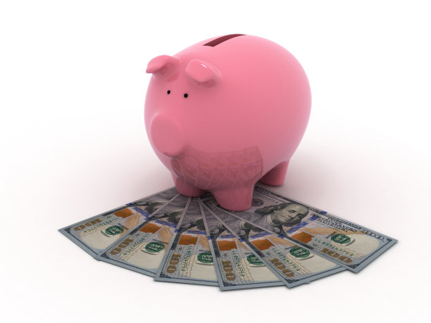 钱美元美元货币金融储蓄储蓄罐图片下载